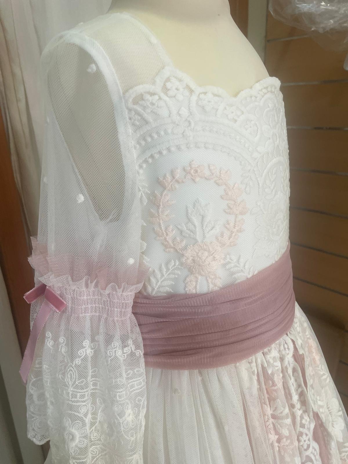 vestido comunión 6405 talla 105 - Imagen 4
